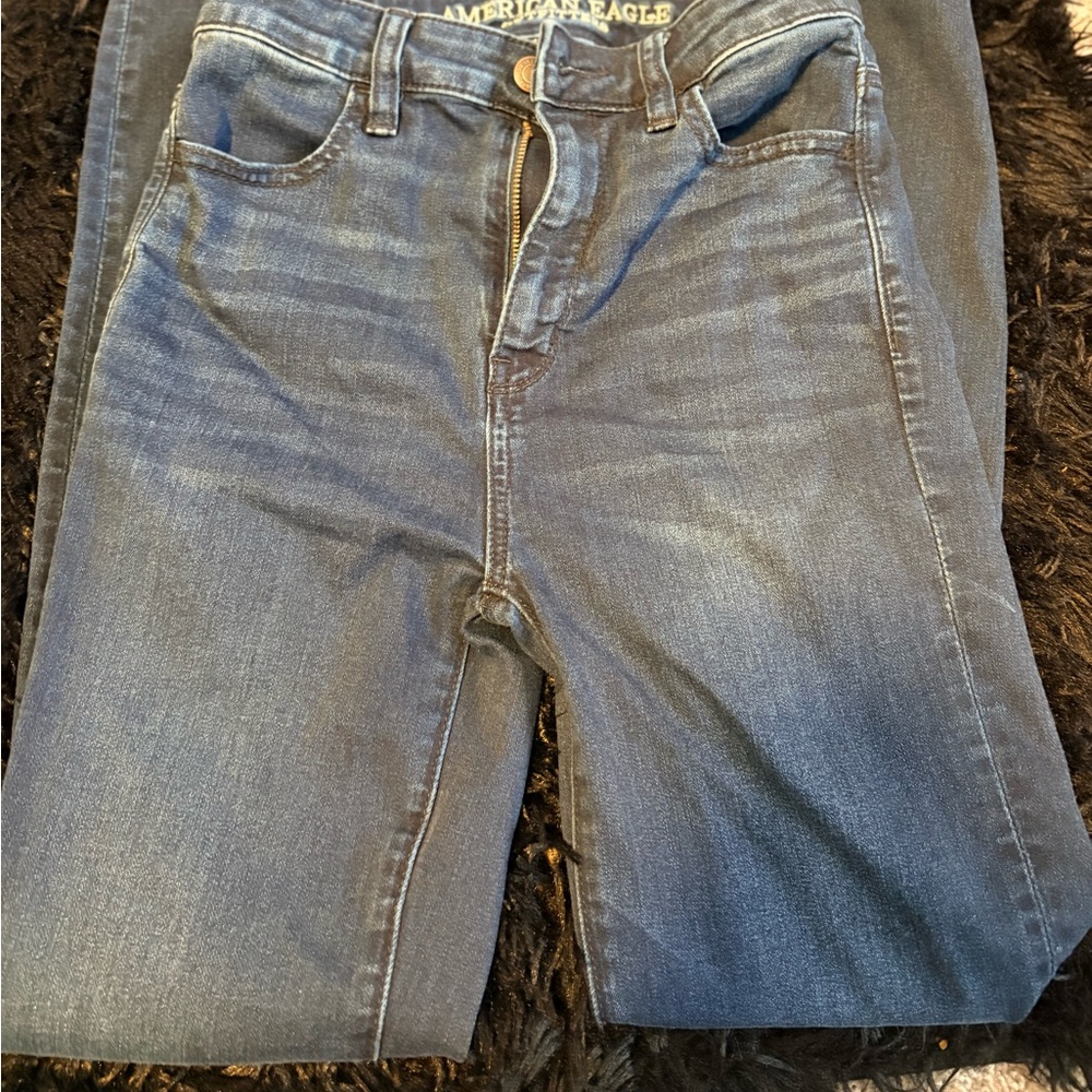 American Eagle Outfitters High Rise Dark Blue Jeans